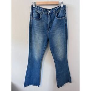 Pilcro anthropologie womens size 31 boot cut jeans distressed denim